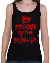 printfashion Welcome To The Rebellion - Női atléta - Fekete (4806003)