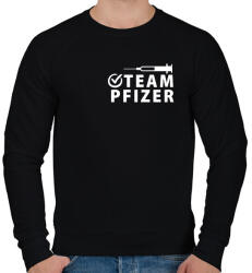 printfashion Pfizer Team - Férfi pulóver - Fekete (4888762)