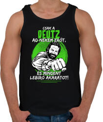 printfashion Csak a deutz ad nekem erőt - Férfi atléta - Fekete (7623199)