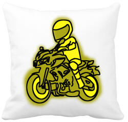 printfashion yamaha mt3 - Párnahuzat, Díszpárnahuzat - Fehér (2927504)