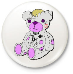 printfashion lil peep - Kitűző, hűtőmágnes - Fehér (3083307)