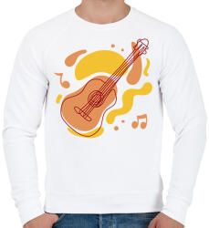 printfashion Gitár - Férfi pulóver - Fehér (12044978)