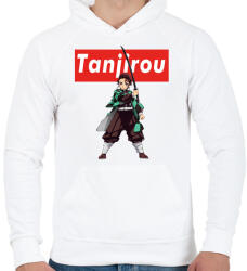 printfashion Tanjiro Demon Slayer - Férfi kapucnis pulóver - Fehér (5413826)