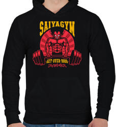 printfashion Saiyagym - Férfi kapucnis pulóver - Fekete (945659)