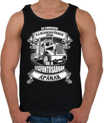 printfashion Kamionsofőr apa - Férfi atléta - Fekete (1091588)