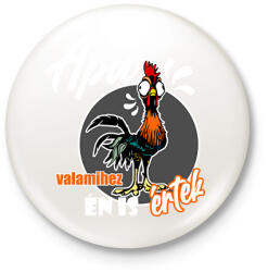 printfashion apa valamihez értek - Kitűző, hűtőmágnes - Fehér (6134732)