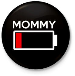 printfashion MOMMY - Kitűző, hűtőmágnes - Fekete (3092261)