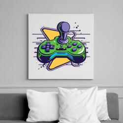 printfashion gamer - Vászonkép - Fehér (16646076)