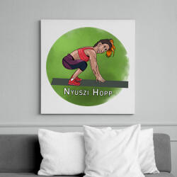 printfashion Bunny Hop - Vászonkép - Fehér (11948288)