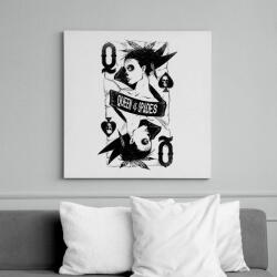 printfashion Pikk dáma - Vászonkép - Fehér (6623040)