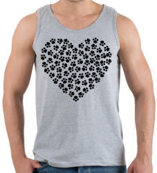 printfashion Mancs szív - Férfi atléta - Sport szürke (1609693)