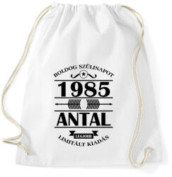 printfashion Boldog szülinapot - Évszámmal, névvel - Sportzsák, Tornazsák - Fehér (7151091)