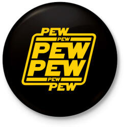 printfashion Lézerkardozás - Kitűző, hűtőmágnes - Fekete (3091776)