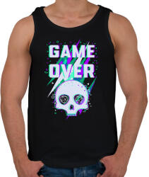 printfashion Game Over (sötét) - Férfi atléta - Fekete (4980607)