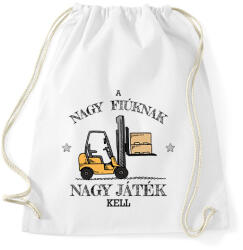 printfashion Nagy fiúknak nagy játék - Sportzsák, Tornazsák - Fehér (13076680)