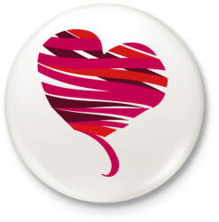 printfashion Szív szalag - Kitűző, hűtőmágnes - Fehér (3076622)