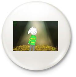printfashion Asriel Dremurr Undertale - Kitűző, hűtőmágnes - Fehér (7051608)