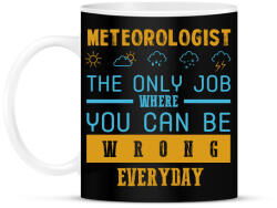 printfashion Meteorologist the only job - Bögre - Fekete (7441884)