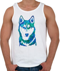 printfashion Husky - Férfi atléta - Fehér (1015458)