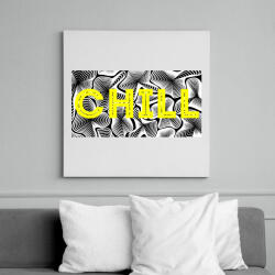 printfashion Sárga CHILL - Vászonkép - Fehér (13911688)