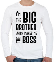 printfashion Big brother boss - Férfi hosszú ujjú póló - Fehér (7011442)