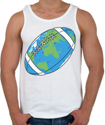 printfashion Rögbi bolygó - Férfi atléta - Fehér (8043198)