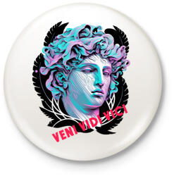 printfashion Veni Vidi Vici - Kitűző, hűtőmágnes - Fehér (12708089)