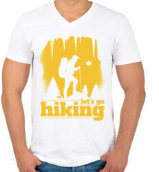 printfashion Hegymászás - Férfi V-nyakú póló - Fehér (14023224)