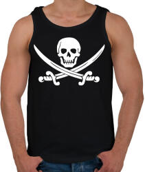 printfashion Kalóz - Férfi atléta - Fekete (1816530)