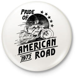 printfashion Amerika büszkesége - Kitűző, hűtőmágnes - Fehér (3074185)