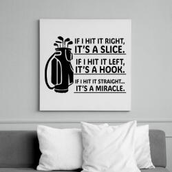 printfashion If I hit it straight. . . - Vászonkép - Fehér (15846292)