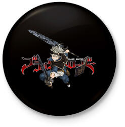 printfashion Black Clover Asta - Kitűző, hűtőmágnes - Fekete (16361028)