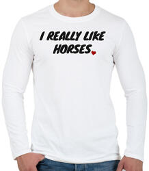 printfashion I really - Férfi hosszú ujjú póló - Fehér (2944817)