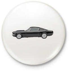 printfashion Ford Mustang - Kitűző, hűtőmágnes - Fehér (5161598)