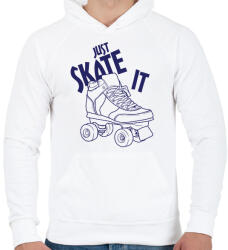 printfashion Just skate it - Férfi kapucnis pulóver - Fehér (2567684)