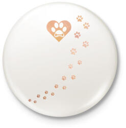 printfashion Tappancsok - Kitűző, hűtőmágnes - Fehér (3076058)