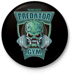 printfashion Predator Gym - Kitűző, hűtőmágnes - Fekete (3094845)