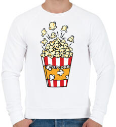printfashion Popcorn zseb - Férfi pulóver - Fehér (13102128)
