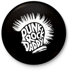 printfashion Punk Rock Apa - Kitűző, hűtőmágnes - Fekete (3095455)