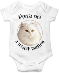 printfashion Perzsa cica - Legjobb barát - Baba Body - Fehér (7169890)