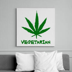 printfashion Vegetáriánus - Vászonkép - Fehér (6631376)