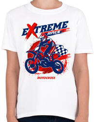 printfashion Motocross - Gyerek póló - Fehér (13736711)