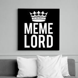 printfashion Mém király - Meme lord - Vászonkép - Fekete (7335595)
