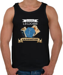 printfashion A Világ Legjobb Kalandmestere (kék) - Férfi atléta - Fekete (2651768)