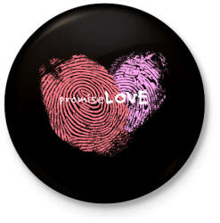 printfashion Szerelmi ígéret - Kitűző, hűtőmágnes - Fekete (3092683)