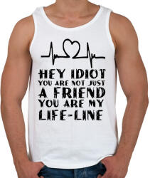 printfashion Hey idiot - Férfi atléta - Fehér (1990205)