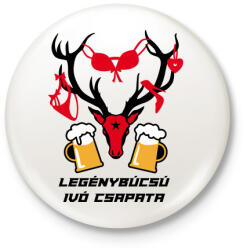 printfashion Ivó csapat - Kitűző, hűtőmágnes - Fehér (3089013)