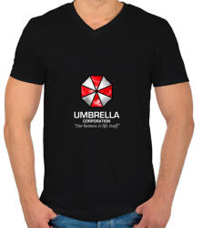 printfashion Umbrella Corp. - Férfi V-nyakú póló - Fekete (504466)
