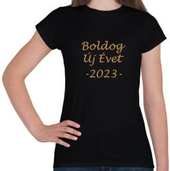 printfashion Boldog Új Évet! 02 - Női póló - Fekete (11543599)
