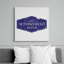 printfashion Autószerelő mester - Vászonkép - Fehér (6641219)